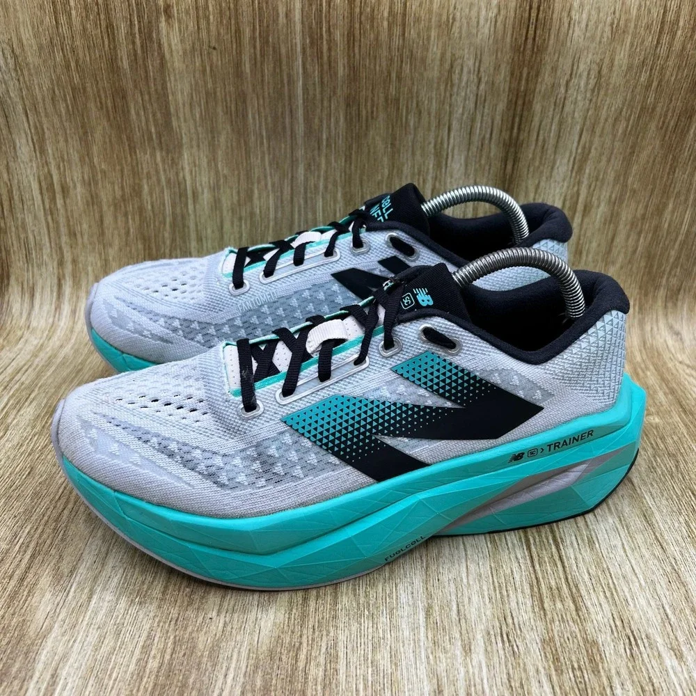New Balance FuelCell SuperComp Trainer v3 Men's Size 10 White Teal Shoes MRCXLW4